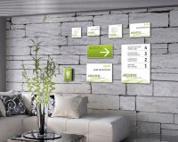 SignSystems® Türschild New Age Metall silber 12,0 x 12,0 cm, 1 St.