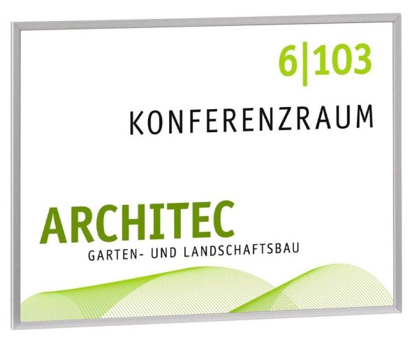 SignSystems® Türschild New Age Metall silber 15,0 x 11,0 cm, 1 St.