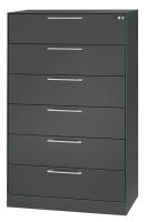 CP C 3000 Asisto Karteischrank anthrazit 6 Schubladen 80,0 x 43,5 x 131,0 cm, 1 St.