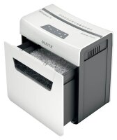 LEITZ IQ 3M Protect Premium Aktenvernichter mit Partikelschnitt P-5, 2 x 15 mm, bis 3 Blatt, weiß