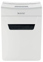 LEITZ IQ 6M Protect Premium Aktenvernichter mit Partikelschnitt P-5, 2 x 15 mm, bis 6 Blatt, weiß