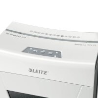 LEITZ IQ 6M Protect Premium Aktenvernichter mit Partikelschnitt P-5, 2 x 15 mm, bis 6 Blatt, weiß