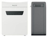 LEITZ IQ 8X Protect Premium Aktenvernichter mit Partikelschnitt P-4, 4 x 40 mm, bis 8 Blatt, weiß