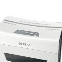 LEITZ IQ 8X Protect Premium Aktenvernichter mit Partikelschnitt P-4, 4 x 40 mm, bis 8 Blatt, weiß