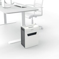 LEITZ IQ 8X Protect Premium Aktenvernichter mit Partikelschnitt P-4, 4 x 40 mm, bis 8 Blatt, weiß