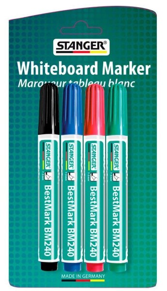 STANGER BestMark M240 Whiteboard-Marker-Set farbsortiert 1,0 - 3,0 mm, 4 St.