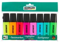 STANGER Textmarker farbsortiert, 8 St.