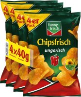 funny-frisch Chipsfrisch ungarisch Chips 4x 40,0 g, 4 St.