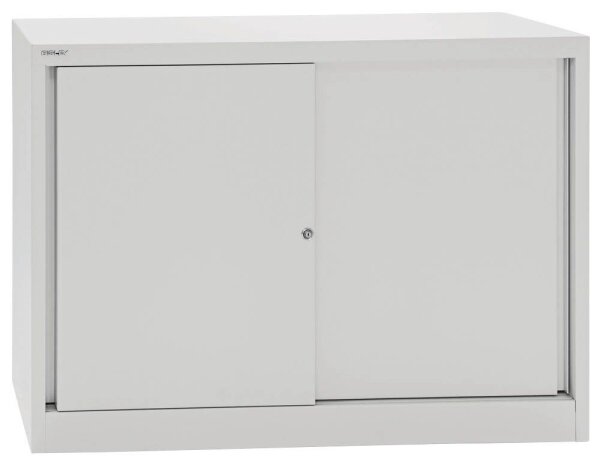 BISLEY Schiebetürenschrank ECO, SD12081S645 lichtgrau 1 Fachboden 120,0 x 43,0 x 83,9 cm