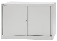 BISLEY Schiebetürenschrank ECO, SD12081S645 lichtgrau 1 Fachboden 120,0 x 43,0 x 83,9 cm