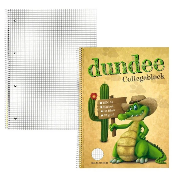 dundee Collegeblöcke kariert DIN A4 Innenrand, 5...