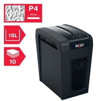 Rexel Secure X10-SL Aktenvernichter mit Partikelschnitt P-4, 4 x 40 mm, bis 10 Blatt, schwarz
