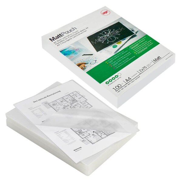 GBC Laminierfolien matt für A4 75 micron, 100 St.