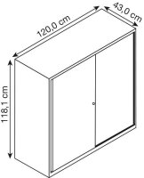 BISLEY Schiebetürenschrank ECO, SD12112S645...