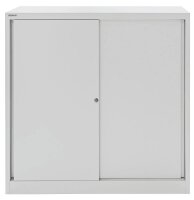 BISLEY Schiebetürenschrank ECO, SD12112S645 lichtgrau 2 Fachböden 120,0 x 43,0 x 118,1 cm
