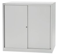 BISLEY Schiebetürenschrank ECO, SD12112S645 lichtgrau 2 Fachböden 120,0 x 43,0 x 118,1 cm