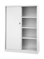 BISLEY Schiebetürenschrank ECO, SD12173S645 lichtgrau 3 Fachböden 120,0 x 43,0 x 163,7 cm
