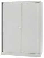 BISLEY Schiebetürenschrank ECO, SD12173S645 lichtgrau 3 Fachböden 120,0 x 43,0 x 163,7 cm