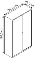 BISLEY Schiebetürenschrank ECO, SD12194S645...