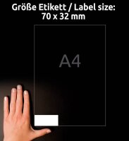 AVERY Zweckform Etiketten 3479 weiß 70,0 x 32,0 mm, 100 Blatt
