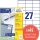 AVERY Zweckform Etiketten 3479 weiß 70,0 x 32,0 mm, 100 Blatt