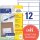 AVERY Zweckform Etiketten 4781 weiß 97,0 x 42,3 mm, 30 Blatt