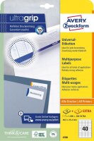 AVERY Zweckform Etiketten 4780 weiß 48,5 x 25,4 mm,...