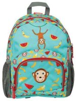 DONAU Kindergartenrucksack Affe Kunstfaser hellblau  (...