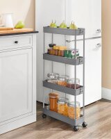 SONGMICS Nischenwagen grau 40,0 x 12,5 x 88,0 cm