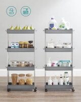 SONGMICS Nischenwagen grau 40,0 x 12,5 x 88,0 cm