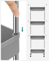 SONGMICS Nischenwagen grau 40,0 x 12,5 x 88,0 cm
