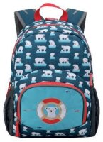 DONAU Kindergartenrucksack Eisbär Kunstfaser blau/weiß