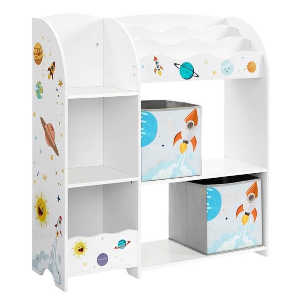 SONGMICS Kinderregal weiß 93,0 x 29,5 x 100,0 cm, 1 St.