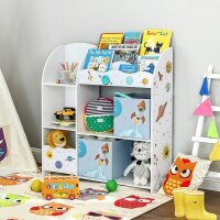 SONGMICS Kinderregal weiß 93,0 x 29,5 x 100,0 cm, 1 St.