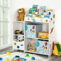 SONGMICS Kinderregal weiß 93,0 x 29,5 x 100,0 cm, 1 St.
