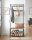 VASAGLE Garderobenbank mit Haken und Schuhrost HSR41MB grau, schwarz Metall 70,0 cm
