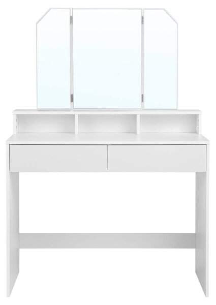 VASAGLE Schminktisch rechteckig Melamin, Spanplatte weiß 100,0 x 40,0 x 142,0 cm, 1 St.