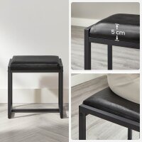 VASAGLE Schminktisch rechteckig Spanplatte braun, schwarz 90,0 x 40,0 x 141,0 cm, 1 St.