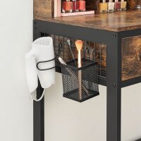 VASAGLE Schminktisch rechteckig Spanplatte braun, schwarz 90,0 x 40,0 x 141,0 cm, 1 St.