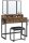VASAGLE Schminktisch rechteckig Spanplatte braun, schwarz 90,0 x 40,0 x 141,0 cm, 1 St.