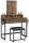 VASAGLE Schminktisch rechteckig Spanplatte braun, schwarz 90,0 x 40,0 x 141,0 cm, 1 St.