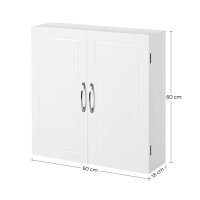 VASAGLE Bad-Hängeschrank weiß 60,0 x 18,0 x...