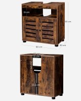 VASAGLE Waschtischunterschrank ohne Waschbecken braun...