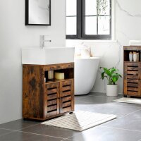 VASAGLE Waschtischunterschrank ohne Waschbecken braun 60,0 x 30,0 x 63,0 cm