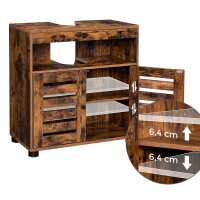 VASAGLE Waschtischunterschrank ohne Waschbecken braun 60,0 x 30,0 x 63,0 cm