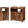 VASAGLE Waschtischunterschrank ohne Waschbecken braun 60,0 x 30,0 x 63,0 cm