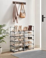 SONGMICS Schuhregal grau 45,0 x 30,0 x 174,0 cm, 1 St.