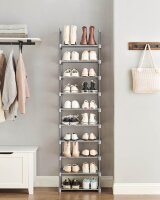 SONGMICS Schuhregal grau 45,0 x 30,0 x 174,0 cm, 1 St.