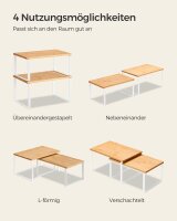 SONGMICS Küchen-Organizer bambus, weiß 29,7 x 19,5/18,5 x 15,8/13,7 cm, 2 St.