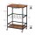 VASAGLE Servierwagen braun, schwarz 60,0 x 40,0 x 82,0 cm